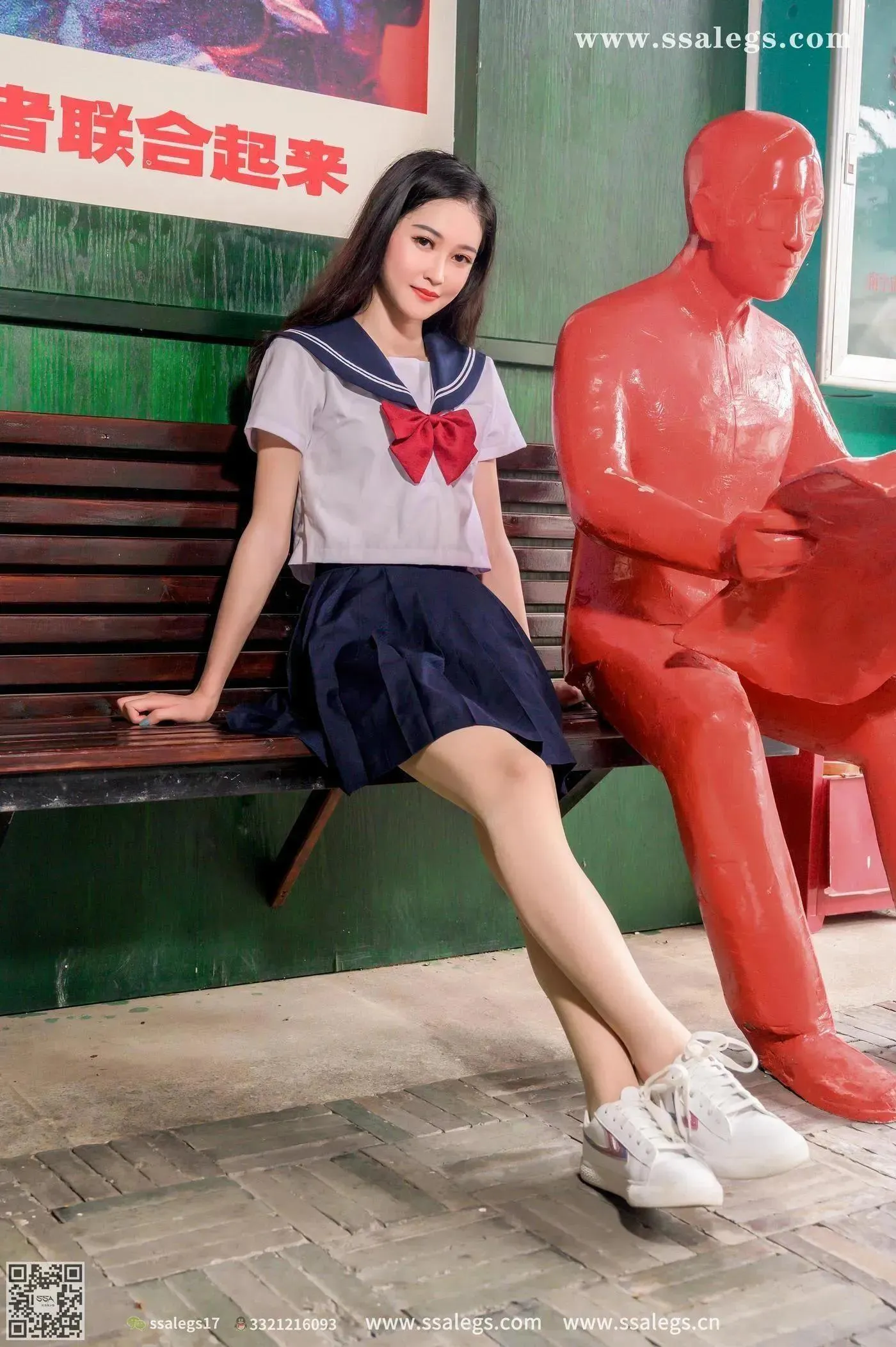 [SSA丝社]超清写真 NO.422 漫漫白色jk制服肉丝写真(下) [84P]插图